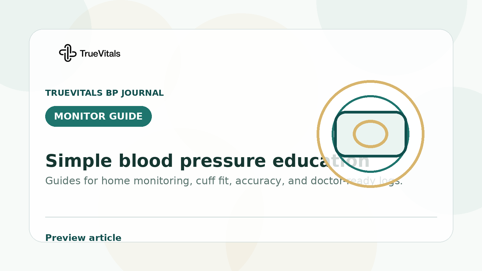 TrueVitals BP Journal preview image for Barrel-Style Blood Pressure Monitors, Explained