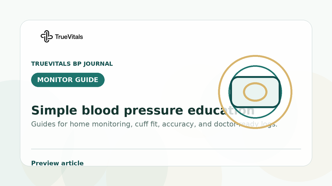 TrueVitals BP Journal preview image for Best Blood Pressure Monitors for Home Use in 2026