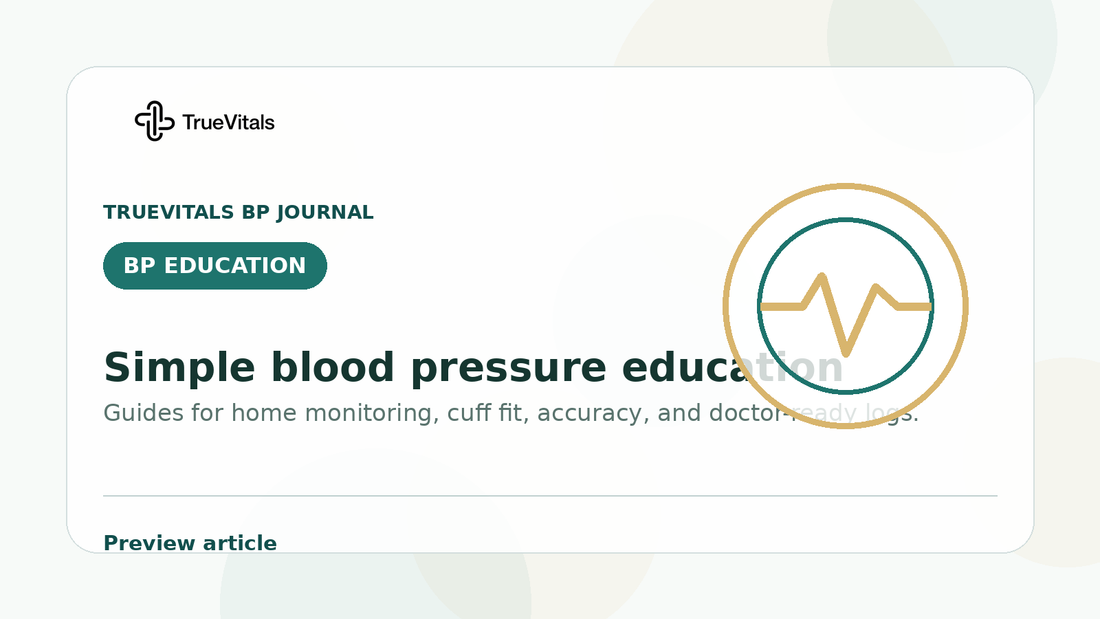 TrueVitals BP Journal preview image for Best Time of Day to Check Your Blood Pressure (Most People Get This Wrong)