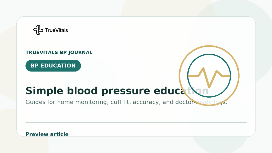 TrueVitals BP Journal preview image for Blood Pressure, Cholesterol, and Stroke Risk: What to Check at Home