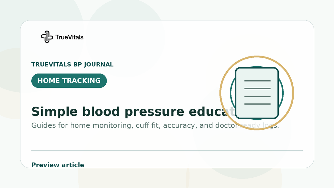 TrueVitals BP Journal preview image for Why Your Home Blood Pressure Readings Are All Over the Place