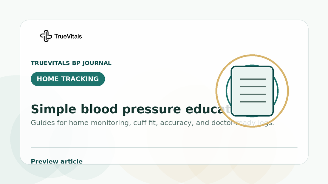 TrueVitals BP Journal preview image for Sleep and Blood Pressure: What Poor Sleep Can Do to Your Readings
