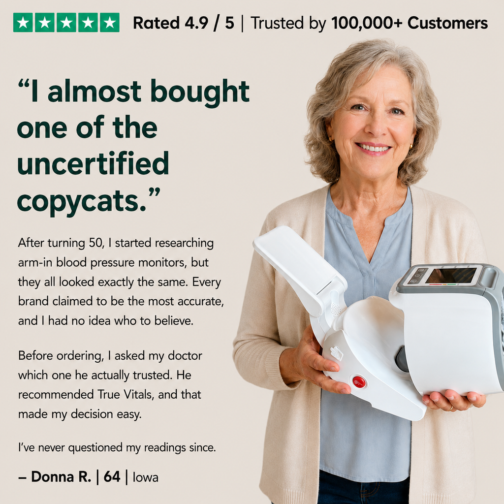 TrueVitals Pro Automatic Arm Blood Pressure Monitor