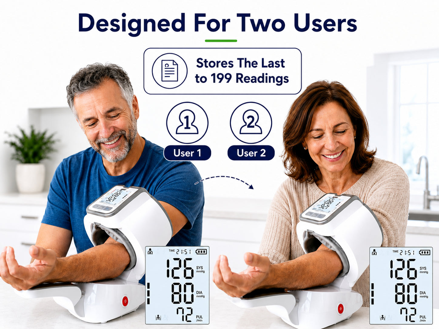 TrueVitals Pro Automatic Arm Blood Pressure Monitor
