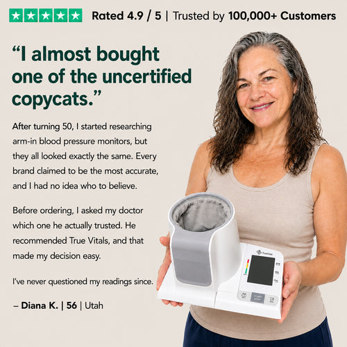 TrueVitals Pro Clinical Arm Blood Pressure Monitor