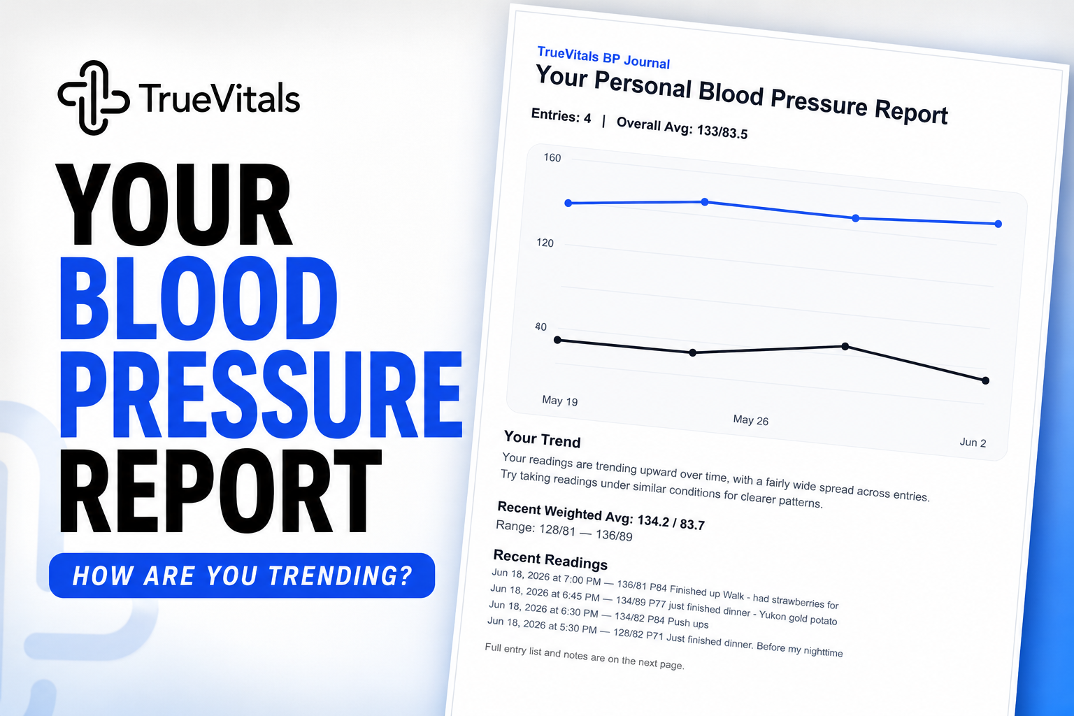 ⬇️ Watch Video Below - How To Use the TrueVitals Pro Blood Pressure Log ⬇️