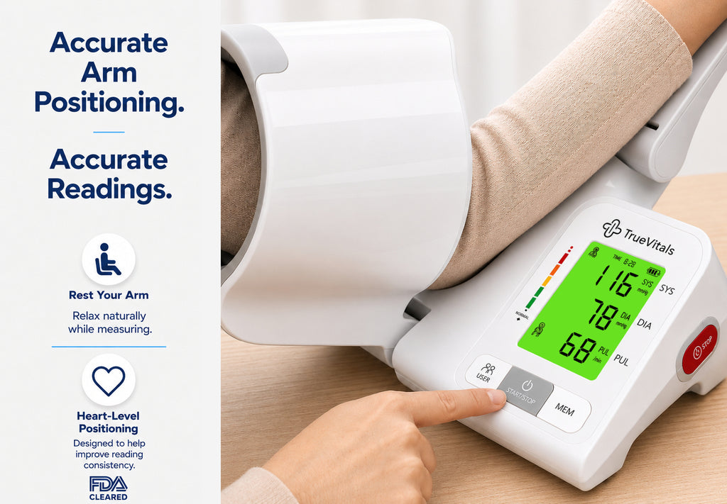 TrueVitals Pro Clinical Arm Blood Pressure Monitor