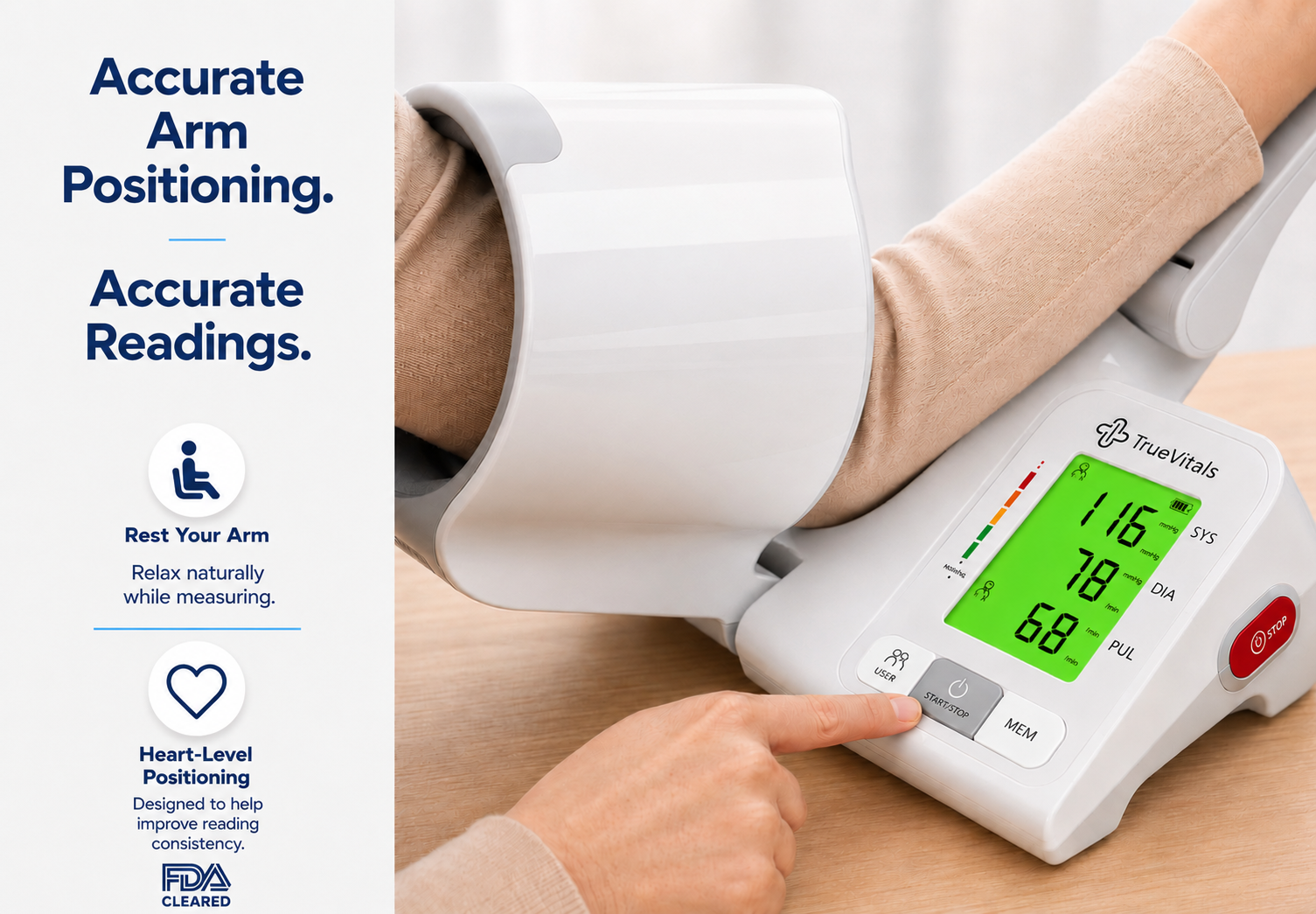 2- TrueVitals™ Clinical Arm Blood Pressure Monitor (Copy)