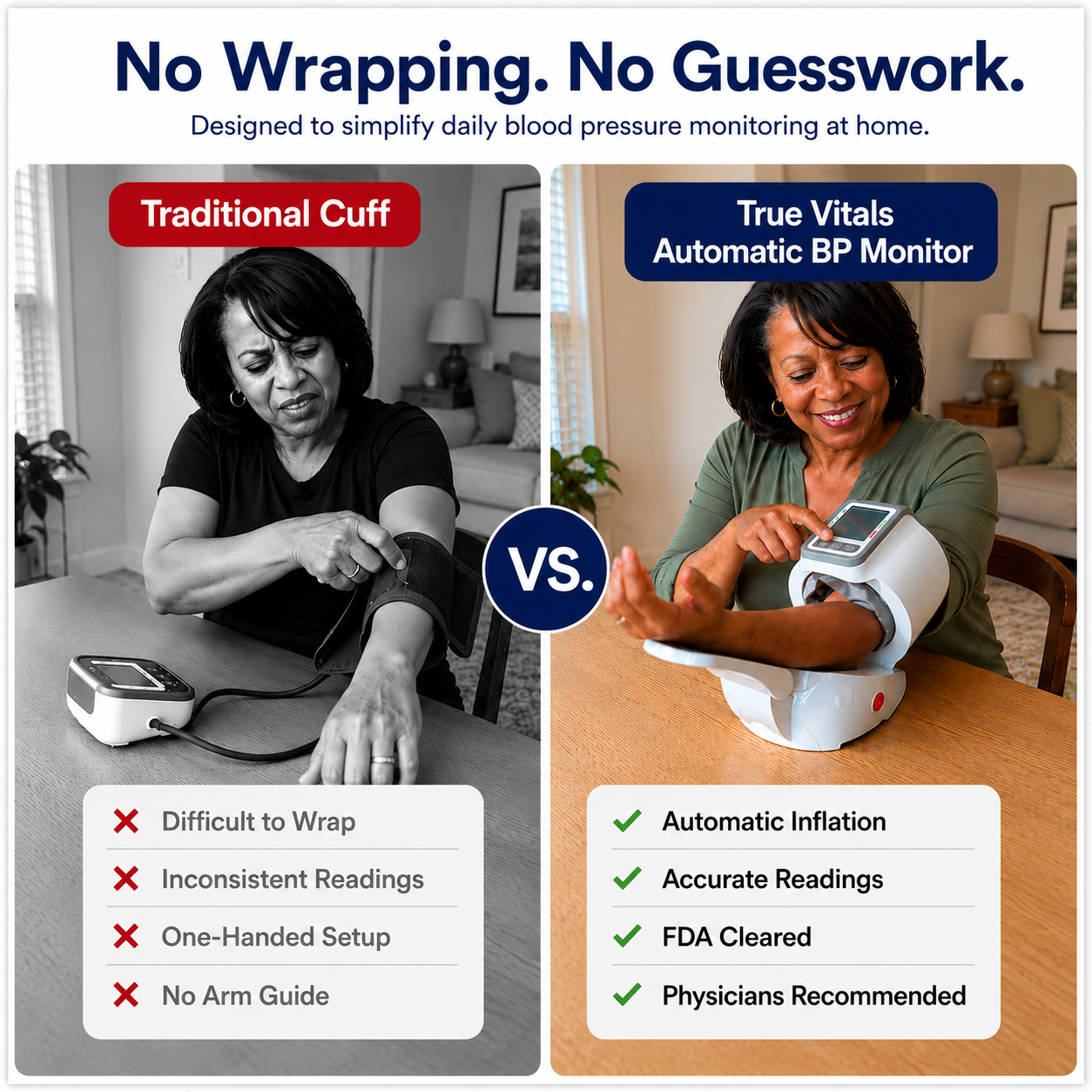 TrueVitals Pro Automatic Arm Blood Pressure Monitor